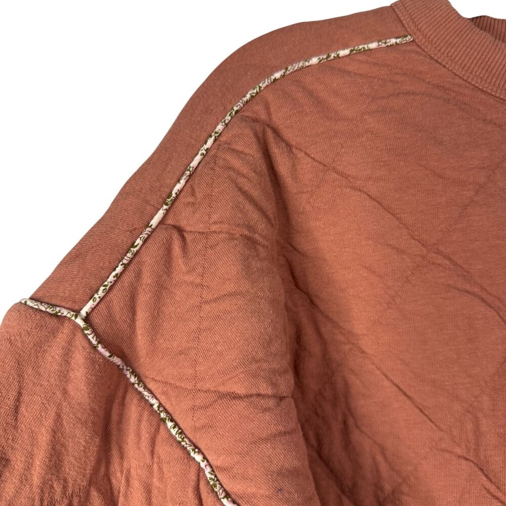 Universal Thread Womens Rust Quilted Crewneck Swe… - image 3